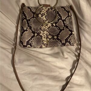 Thacker Le Pouch Snake Handbag with Crossbody Strap